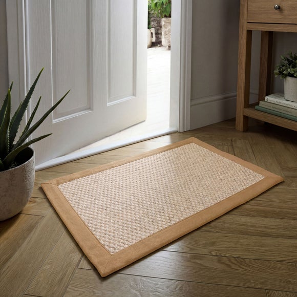 View Sisal Look Washable Border Doormat View Sisal Look Washable Border Doormat