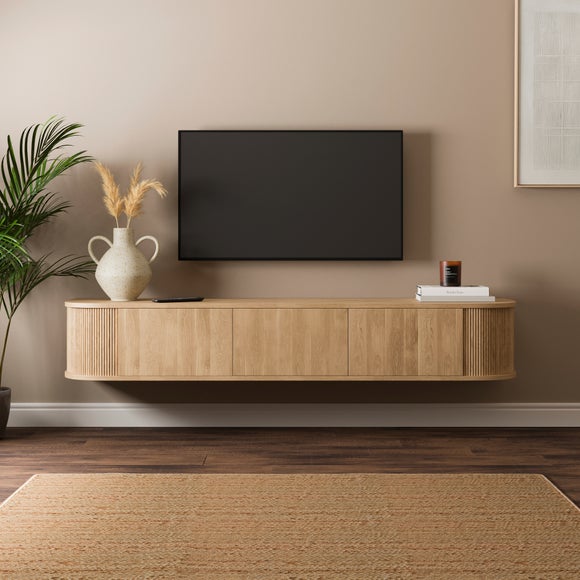 Mateo Wall Mounted TV Unit, Wood Effect