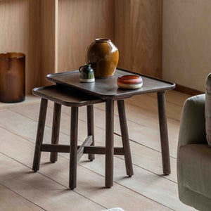 Cedar & Sage Kalia Nest Of Side Tables- Oak Effect
