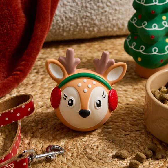 Reindeer Ball Dog Toy
