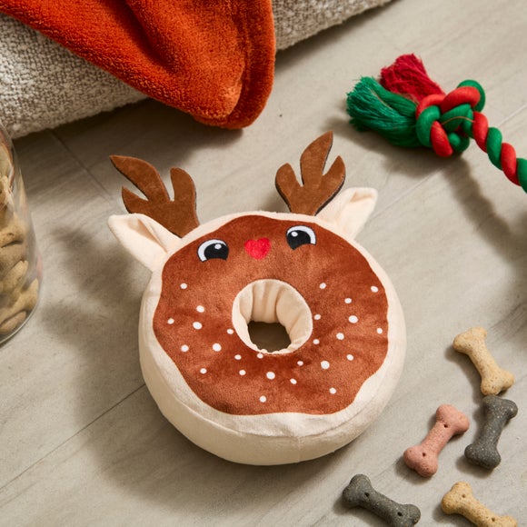 Reindeer Donut Dog Toy