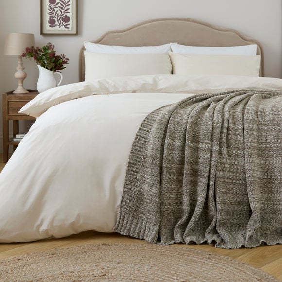 Chunky Knit Marl Throw