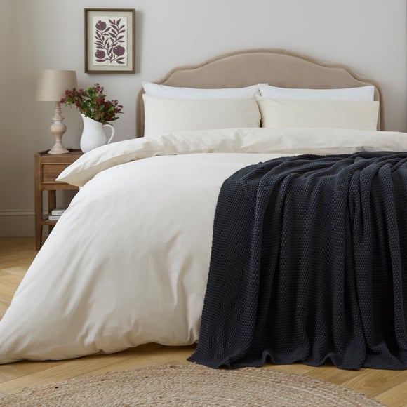 Pure Cotton Knit Throw