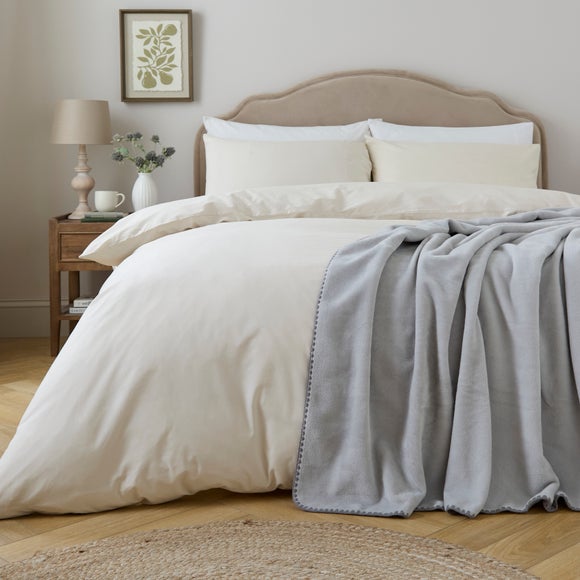 Blanket Stitch Soft Throw