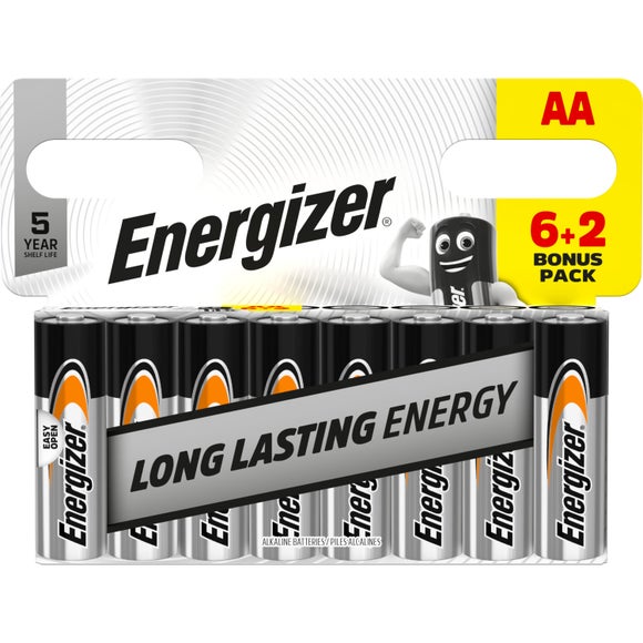 Pack of 8 Energizer Everyday AA Batteries