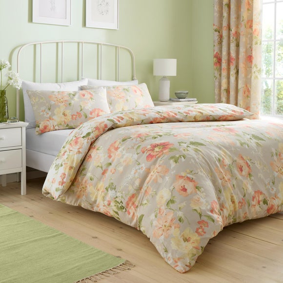 Click to view product details and reviews for Dreams N Drapes Flourette Polycotton Duvet Cover Pillowcase Set.