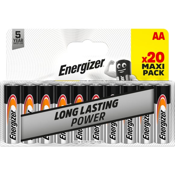 Pack of 20 Energizer Everyday AA Batteries