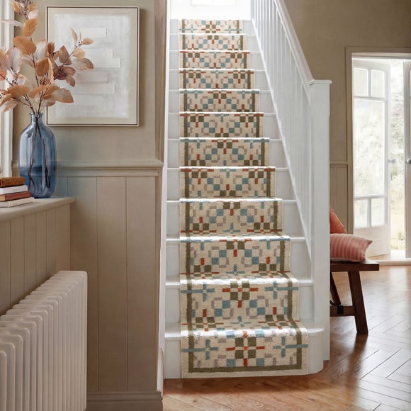 Awen Check Wool Blend Stair Runner