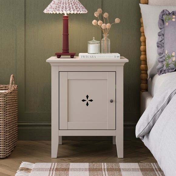Lynton Petal Cut Out 1 Door Bedside Table