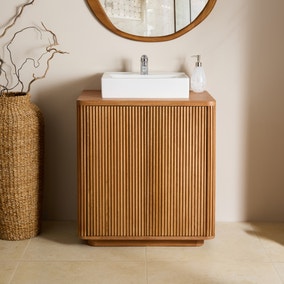 Beau Reeded Vanity, Mango Wood