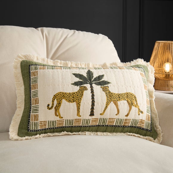 View Matelesse Leopard Cotton Rectangle Cushion Cover View Matelesse Leopard Cotton Rectangle Cushion Cover