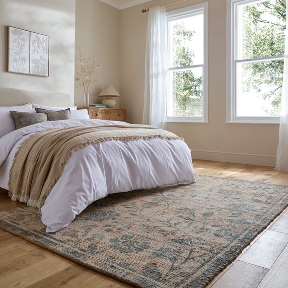 View Dua Floral Jute Rug View Dua Floral Jute Rug