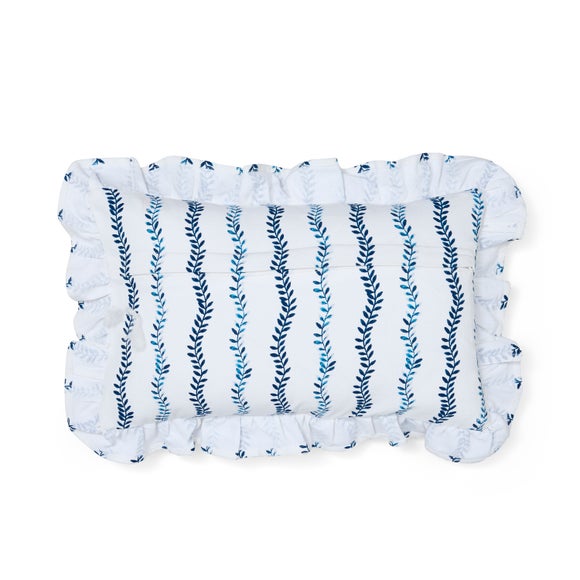 Photo 4 of Trailing Leaves Frilled Rectangle Cushion Cover Photo 4 of Trailing Leaves Frilled Rectangle Cushion Cover