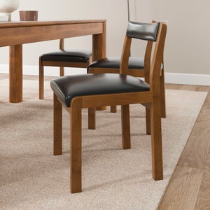 Aylesford Dining Chair- Oak And Faux Leather