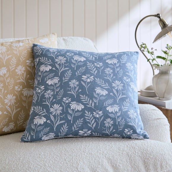 Timeless Floral Cotton Square Cushion Cover