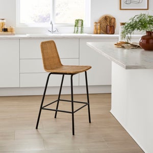Brodie Counter Height Bar Stool- Rattan