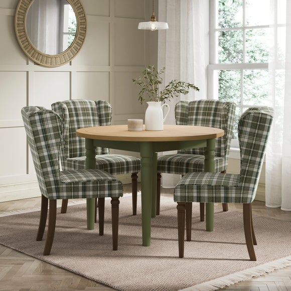 Charnwood Set of 2 Checked Dining Chairs