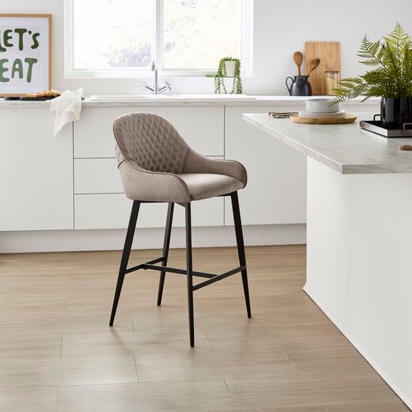 Hudson Bar Stool, Faux Leather