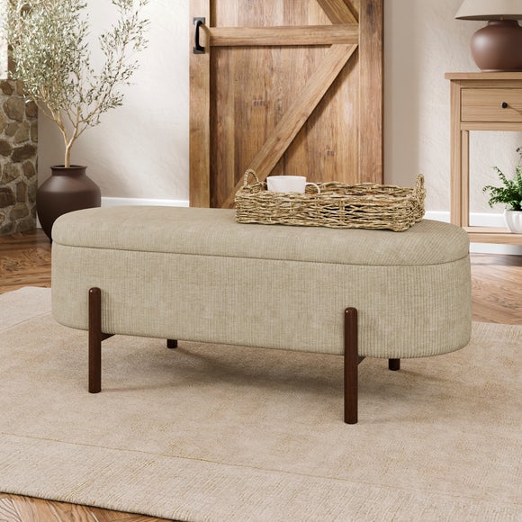 Marley Ribbed Chenille Storage Ottoman