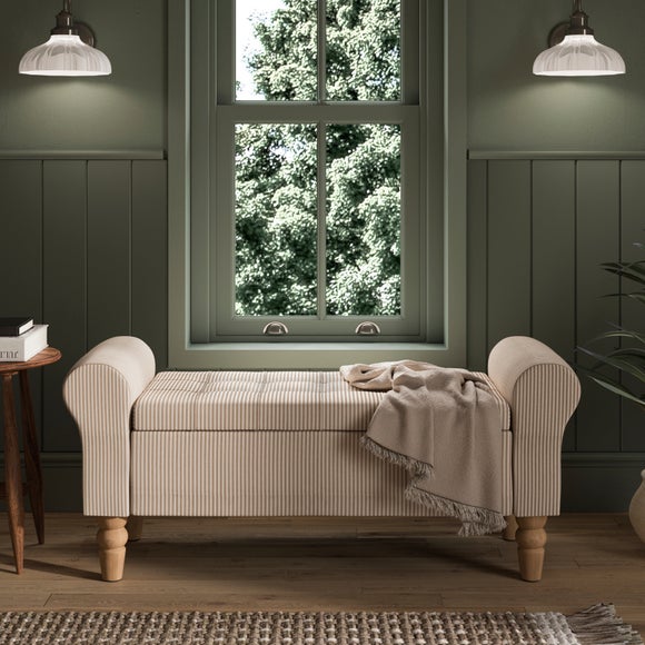 View Lilian Small Stripe Storage Window Seat View Lilian Small Stripe Storage Window Seat