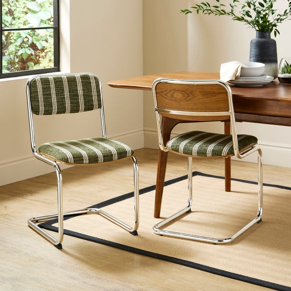 Draper Cantilever Dining Chair, Textured Weave