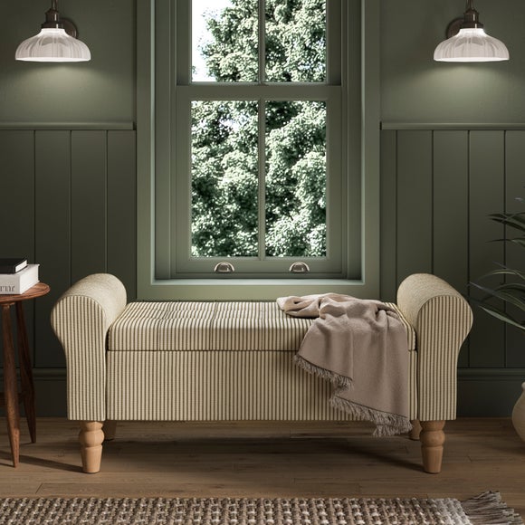 Lilian Tiny Stripe Storage Window Seat