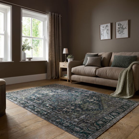 Sofia Traditional Textured Washable Rug