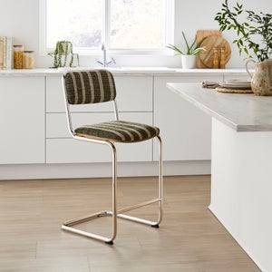 Draper Cantilever Barstool- Textured Weave