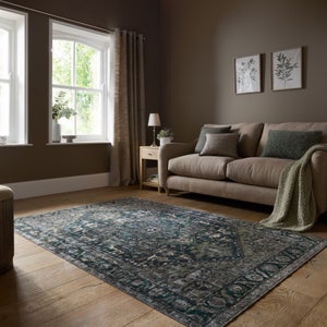 Sofia Traditional Textured Washable Rug