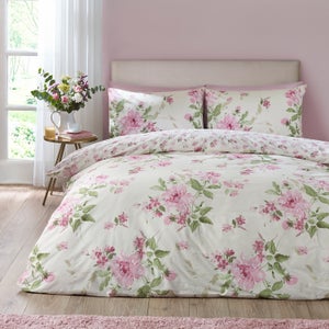 Catherine Lansfield Avebury Floral Polycotton Duvet Cover & Pillowcase Set