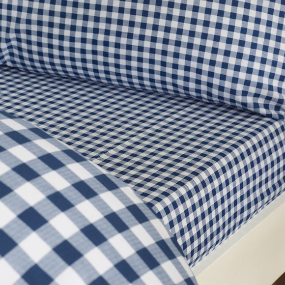 Catherine Lansfield Bamford Gingham Check Polycotton Fitted Sheet