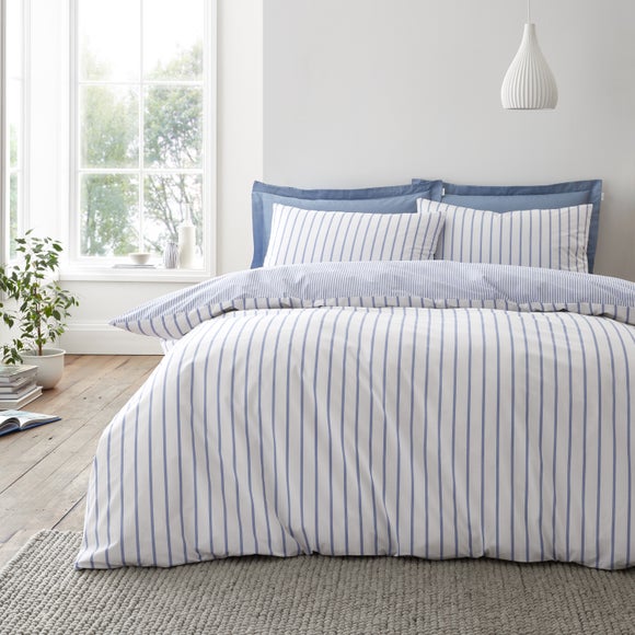 Bianca Hampton Stripe 200 Thread Count 100 Cotton Duvet Cover & Pillowcase Set