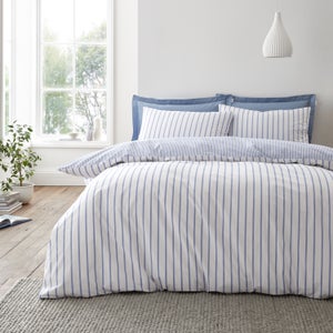 Bianca Hampton Stripe 200 Thread Count 100 Cotton Duvet Cover & Pillowcase Set
