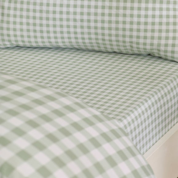 Catherine Lansfield Bamford Gingham Check Polycotton Fitted Sheet