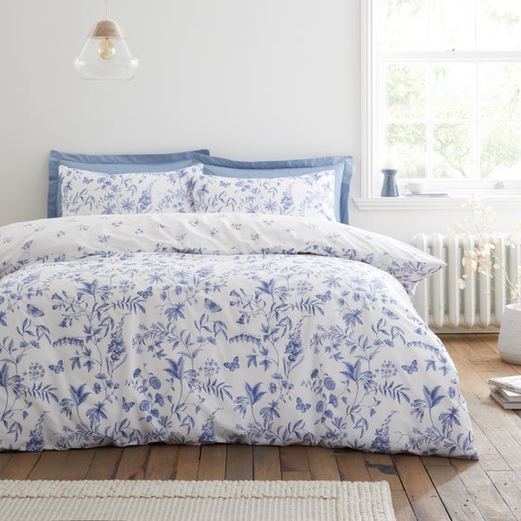 Bianca Thea Floral 200 Thread Count 100% Cotton Duvet Cover & Pillowcase Set