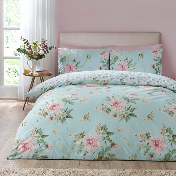 Catherine Lansfield Avebury Floral Polycotton Duvet Cover & Pillowcase Set