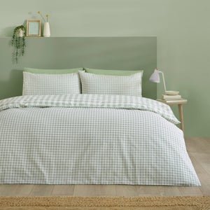 Catherine Lansfield Bamford Gingham Check Polycotton Duvet Cover & Pillowcase Set