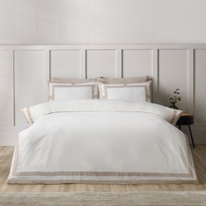 Catherine Lansfield So Soft Mono Panel Duvet Cover & Pillowcase Set
