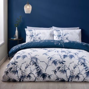 Catherine Lansfield Kyoto Floral Polycotton Duvet Cover & Pillowcase Set