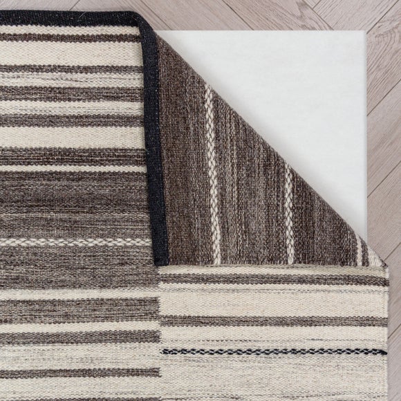 Photo 3 of Marlin Striped Geometric Wool Rug Photo 3 of Marlin Striped Geometric Wool Rug