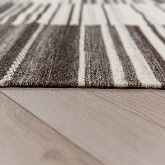 Photo 4 of Marlin Striped Geometric Wool Rug Photo 4 of Marlin Striped Geometric Wool Rug