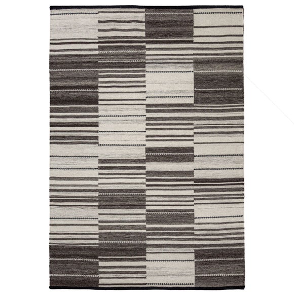 Photo 5 of Marlin Striped Geometric Wool Rug Photo 5 of Marlin Striped Geometric Wool Rug