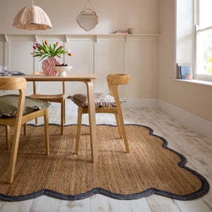Kesia Scallop Textured Jute Rug