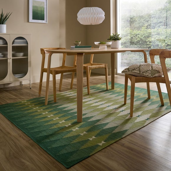Zuno Geometric Diamond Wool Rug