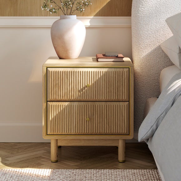 Photo of daphne 2 drawer bedside- oak effect