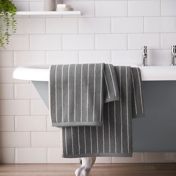 View Narrow Stripe Yarn Dye Cotton Towel View Narrow Stripe Yarn Dye Cotton Towel