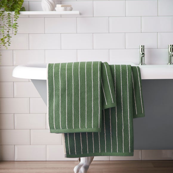 View Narrow Stripe Yarn Dye Cotton Towel View Narrow Stripe Yarn Dye Cotton Towel
