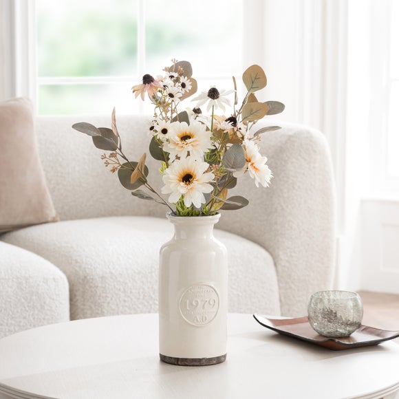Artificial Cream Wildflower Bouquet