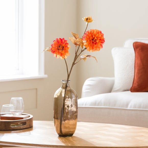 Artificial Dried Pom Pom Dahlia Spray