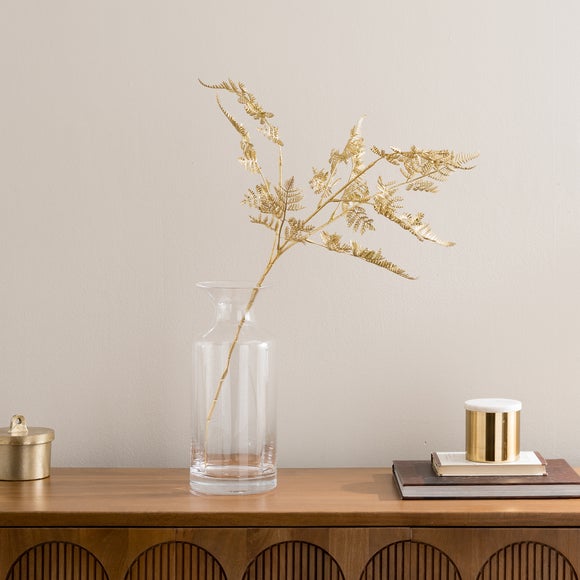 Artificial Metallic Fern Spray